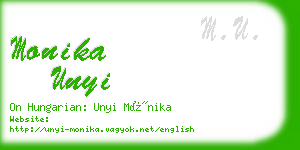 monika unyi business card